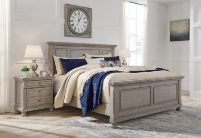 Ashley Lettner Light Gray Queen Panel Bed