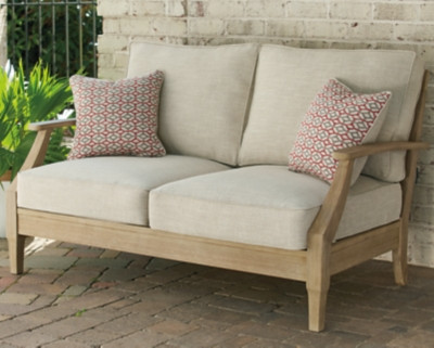 Ashley Clare View Beige Loveseat with Cushion
