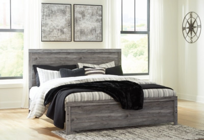 Ashley Bronyan Dark Gray King Panel Bed