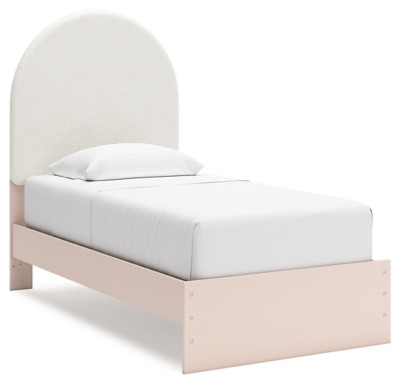 Ashley Wistenpine Blush Twin Upholstered Panel Bed