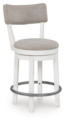Ashley Robbinsdale Antique White Counter Height Barstool (Set of 2)
