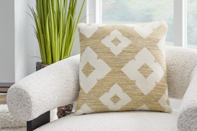 Ashley Brockner Next-Gen Nuvella Brown Yellow Pillow