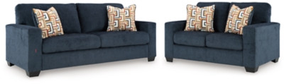 Ashley Aviemore Ink Sofa and Loveseat