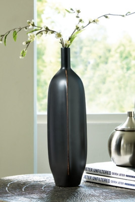 Ashley Rhaveney Black 15.75" H Vases (Set of 3)