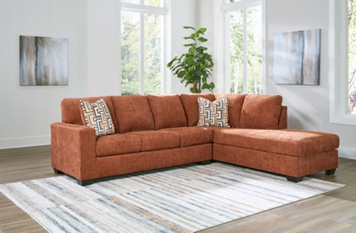 Ashley Aviemore Spice 2-Piece Sectional with Chaise 24304/17/66