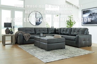 Ashley Brindley Pier Fog 6-Piece Sectional with Ottoman