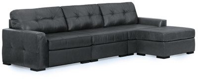 Ashley Brindley Pier Fog 3-Piece Sectional with Ottoman