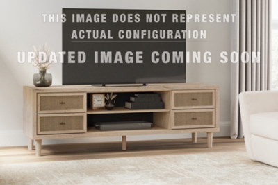 Ashley Cielden Two-tone 72" TV Stand with Electric Fireplace