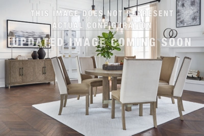 Ashley Chrestner Gray Dining Table and 8 Chairs