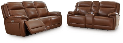 Ashley Healy Pier Chocolate Sofa and Loveseat