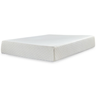 Ashley Chime 12 Inch Memory Foam White King Mattress with Foundation
