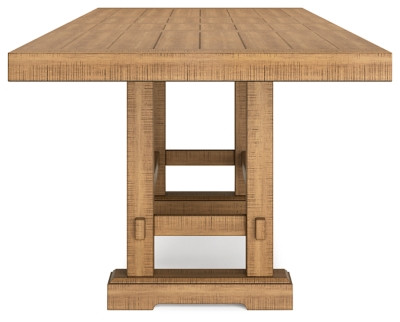 Ashley Havonplane Brown Counter Height Dining Table and 8 Barstools