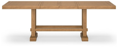 Ashley Havonplane Brown Counter Height Dining Table and 6 Barstools with Storage