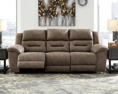 Ashley Stoneland Fossil Reclining Sofa