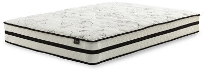 Ashley Chime 10 Inch Hybrid White Twin Mattress with Better than a Boxspring Foundation