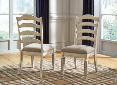 Ashley Realyn Chipped White Dining Chair (Set of 2)