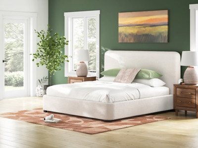 Ashley Whittgate Beige King Upholstered Bed