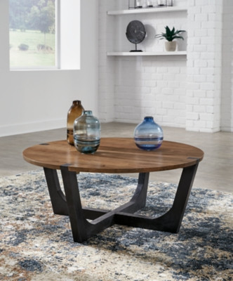 Ashley Hanneforth Brown Black Coffee Table