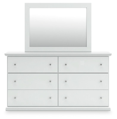 Ashley Bostwick Shoals White Queen Panel Bed, Dresser and Mirror