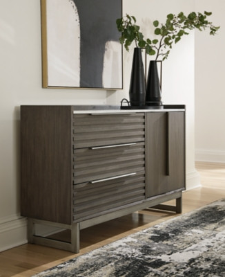 Ashley Arkenton Grayish Brown White Dresser
