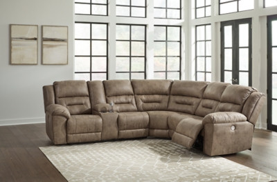 Ashley Ravenel Fossil 3-Piece Power Reclining Sectional