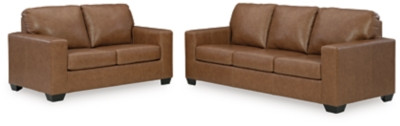 Ashley Bolsena Caramel Sofa and Loveseat