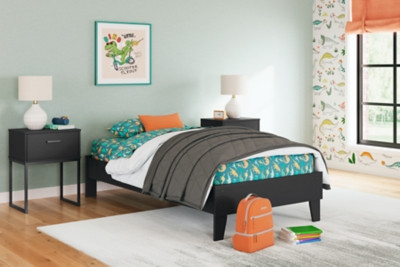 Ashley Socalle Black Twin Platform Bed