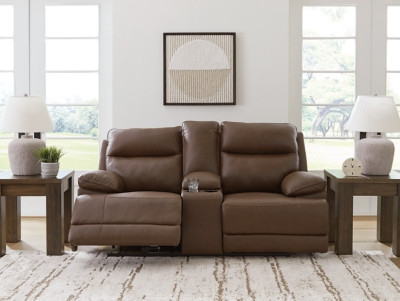 Ashley VonRyan Tobacco Power Reclining Loveseat
