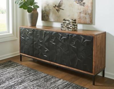 Ashley Dorannby Black Brown Accent Cabinet