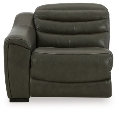 Center Line Dark Gray 3-Piece Sectional with Recliner