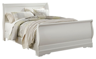 Anarasia White Queen Sleigh Bed with Dresser