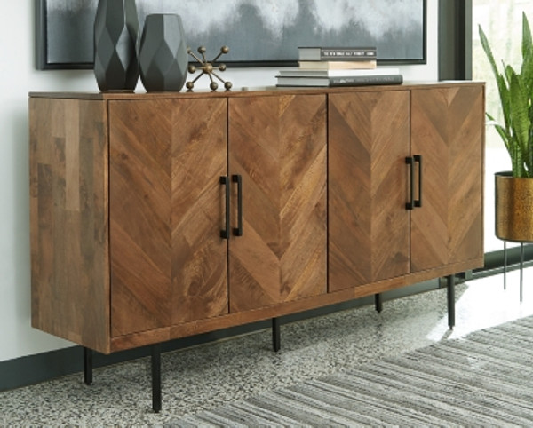 Ashley Prattville Brown Accent Cabinet