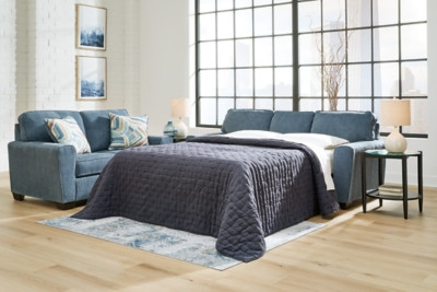 Ashley Cashton Blue Queen Sofa Sleeper