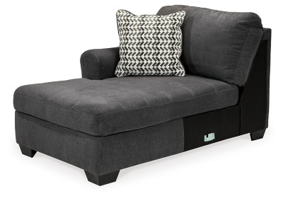 Ambee Slate 3-Piece Sectional with Ottoman