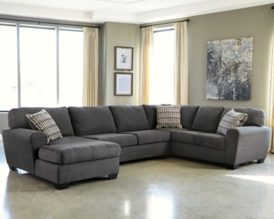 Benchcraft Ambee Slate 3-Piece Sectional with Chaise