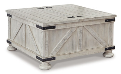 Ashley Carynhurst Whitewash Coffee Table with 2 End Tables