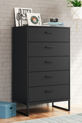 Ashley Socalle Black Chest of Drawers