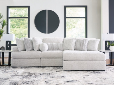Ashley Snodoodle Arctic 3-Piece Sectional with Chaise