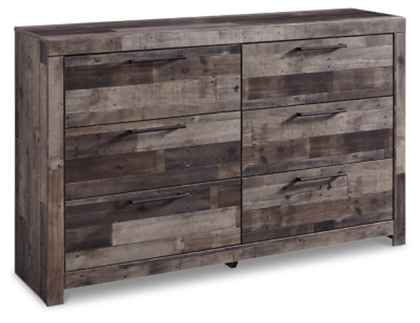Derekson Multi Gray Full Panel Bed with Dresser