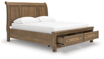 Ashley Vandenmore Medium Brown California King Storage Sleigh Bed