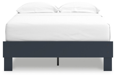 Ashley Simmenfort Navy Blue Full Platform Bed, Dresser, Chest and 2 Nightstands