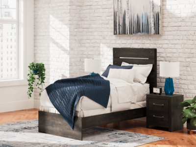 Ashley Delmorta Dark Gray Twin Panel Bed