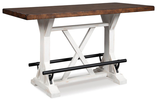 Ashley Valebeck White Brown Counter Height Dining Table and 4 Barstools D546/13/224(4)