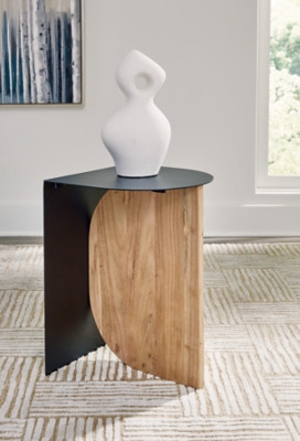 Ashley Ladgate Black Natural Accent Table