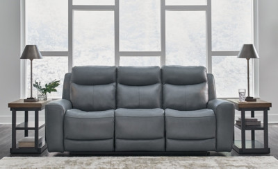 Ashley Mindanao Steel Power Reclining Sofa