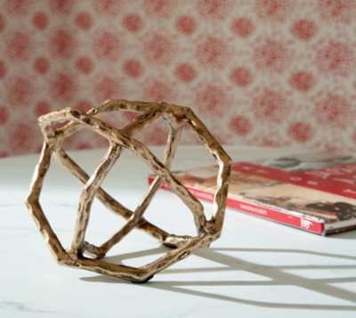 Ashley Laddington Antique Brass Finish Sculpture (Set of 2)