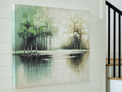 Ashley Garlenridge Green Tan White Wall Art