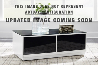 Ashley Gardoni White Black Coffee Table with 1 End Table