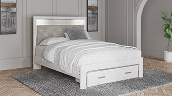 Ashley Altyra White Full Upholstered Panel Headboard