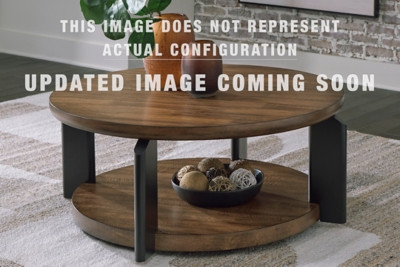 Ashley Kraeburn Brown Black Coffee Table with 1 End Table